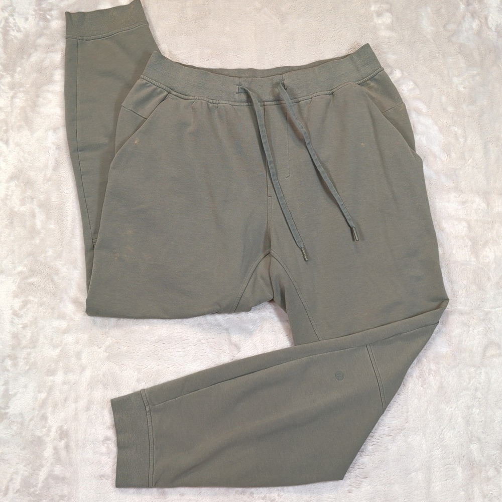 Lululemon City Sweat Jogger Men L Green Athletic Gym Workout Loungewear Casual